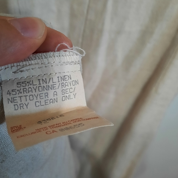 Addition Elle Ivory Linen Blend Summer Dress - Picture 7 of 7